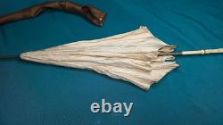 Rare Ombrelle ancienne XIXe Marquise pliante Pièce de Collection Signée TBE