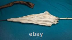 Rare Ombrelle ancienne XIXe Marquise pliante Pièce de Collection Signée TBE