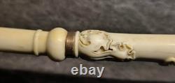 Rare Ombrelle ancienne XIXe Marquise pliante Pièce de Collection Signée TBE