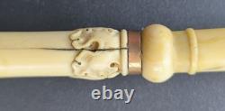 Rare Ombrelle ancienne XIXe Marquise pliante Pièce de Collection Signée TBE
