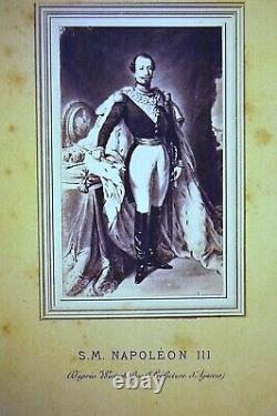 Rare PHOTOGRAPHIE Empereur NAPOLEON III tableau Winterhalter 1853 AJACCIO XIXe