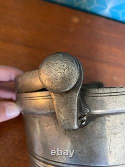 Rare Porte-Dîner Métal Napoléon III Armoirie XIXe Siècle Objet Ancien