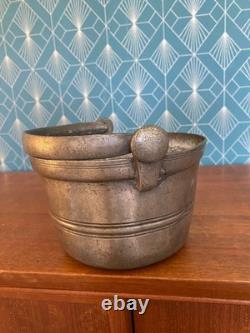 Rare Porte-Dîner Métal Napoléon III Armoirie XIXe Siècle Objet Ancien