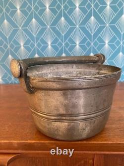 Rare Porte-Dîner Métal Napoléon III Armoirie XIXe Siècle Objet Ancien