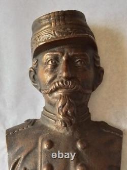 Rare demi buste bronze de l'empereur napoleon III XIX siecle hauteur 21 cm
