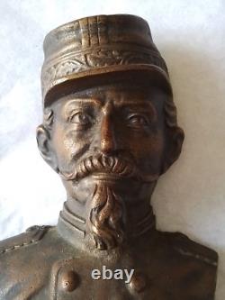 Rare demi buste bronze de l'empereur napoleon III XIX siecle hauteur 21 cm