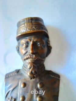 Rare demi buste bronze de l'empereur napoleon III XIX siecle hauteur 21 cm