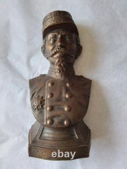 Rare demi buste bronze de l'empereur napoleon III XIX siecle hauteur 21 cm