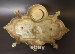 Rare encrier ancien en bronze Napoléon III Décor Lion Antique French Inkwell XIX