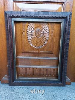 Rare grand cadre en bois sculpté Fin XIXe siècle / Napoléon III format 12P