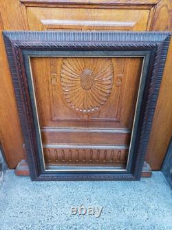 Rare grand cadre en bois sculpté Fin XIXe siècle / Napoléon III format 12P