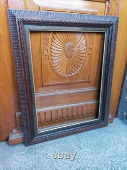 Rare grand cadre en bois sculpté Fin XIXe siècle / Napoléon III format 12P