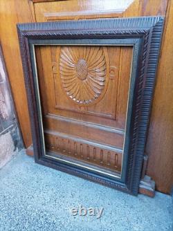 Rare grand cadre en bois sculpté Fin XIXe siècle / Napoléon III format 12P