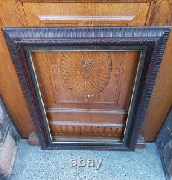 Rare grand cadre en bois sculpté Fin XIXe siècle / Napoléon III format 12P