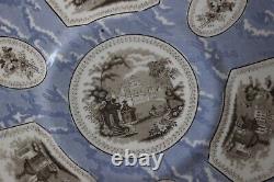 Rare plateau, plat, en porcelaine Creil Montereau, Napoléon III XIXe