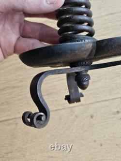 Rat De Cave Bougeoir Fer Forge XIX napoleon III Viollet Le Duc era Haute Epoque