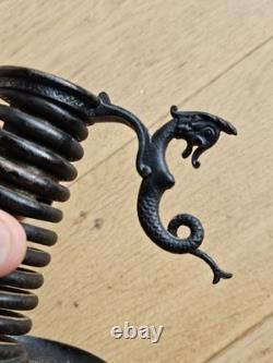 Rat De Cave Bougeoir Fer Forge XIX napoleon III Viollet Le Duc era Haute Epoque