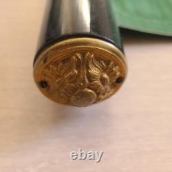 Rideau de calèche Napolèon III en soie chamoirée vers fin XIX