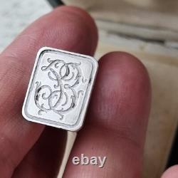 SCEAU CACHET Argent Napoléon III Ecrin XIXè French Victorian SEAL