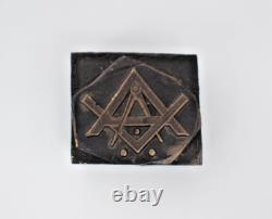 SCEAU CACHET FRANC MACONNERIE EQUERRE COMPAS OEIL PROVIDENCE XIXe NAPOLEON III