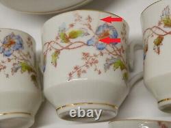 -SERVICE A CAFE PORCELAINE NAPOLEON III XIXe VERSEUSE SUCRIER POT A LAIT D