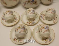 -SERVICE A CAFE PORCELAINE NAPOLEON III XIXe VERSEUSE SUCRIER POT A LAIT D