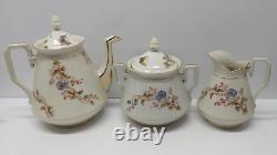 -SERVICE A CAFE PORCELAINE NAPOLEON III XIXe VERSEUSE SUCRIER POT A LAIT D