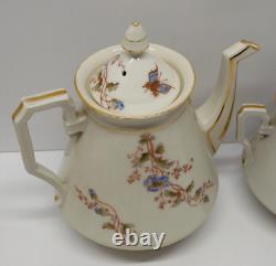 -SERVICE A CAFE PORCELAINE NAPOLEON III XIXe VERSEUSE SUCRIER POT A LAIT D