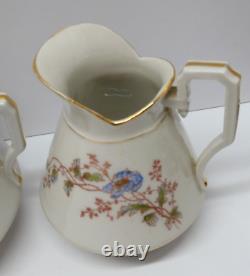 -SERVICE A CAFE PORCELAINE NAPOLEON III XIXe VERSEUSE SUCRIER POT A LAIT D