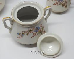 -SERVICE A CAFE PORCELAINE NAPOLEON III XIXe VERSEUSE SUCRIER POT A LAIT D