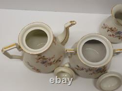 -SERVICE A CAFE PORCELAINE NAPOLEON III XIXe VERSEUSE SUCRIER POT A LAIT D