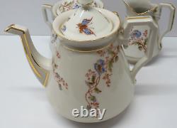 -SERVICE A CAFE PORCELAINE NAPOLEON III XIXe VERSEUSE SUCRIER POT A LAIT D