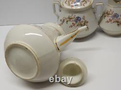 -SERVICE A CAFE PORCELAINE NAPOLEON III XIXe VERSEUSE SUCRIER POT A LAIT D