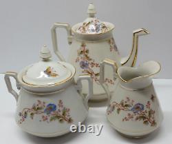 -SERVICE A CAFE PORCELAINE NAPOLEON III XIXe VERSEUSE SUCRIER POT A LAIT D