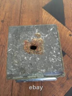 SOCLE DE PRESENTATION POUR OBJET SCULPTURE MARBRE 15 cm DE HAUT. XIX ou XVIII è