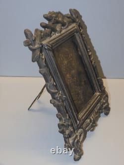 -SUPERBE CADRE PORTE PHOTO EBONITE NAPOLEON III NOIR COLLECTION DECO XIXe D