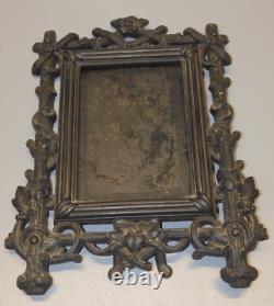 -SUPERBE CADRE PORTE PHOTO EBONITE NAPOLEON III NOIR COLLECTION DECO XIXe D