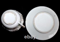 SUPERBE DEJEUNER, GRANDE TASSE ET SOUCOUPE PORCELAINE DE PARIS XIXe NAPOLEON III