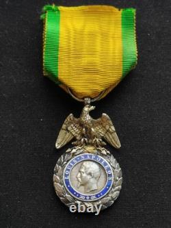 SUPERBE MÉDAILLE MILITAIRE NAPOLÉON III SECOND EMPIRE 19e XIXe SIÈCLE 2ème Type