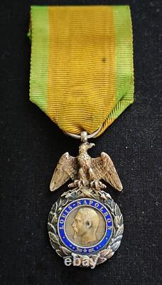 SUPERBE MÉDAILLE MILITAIRE NAPOLÉON III SECOND EMPIRE 19e XIXe SIÈCLE 2ème Type
