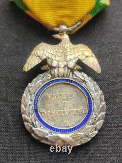 SUPERBE MÉDAILLE MILITAIRE NAPOLÉON III SECOND EMPIRE 19e XIXe SIÈCLE 2ème Type