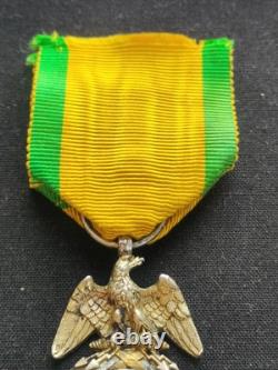 SUPERBE MÉDAILLE MILITAIRE NAPOLÉON III SECOND EMPIRE 19e XIXe SIÈCLE 2ème Type