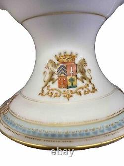 SUPERBE RARE COUPE ARMOIRIES BLASON XIXe PORCELAINE PILLIVUYT NAPOLÉON III CUP