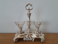 Salière Double, Argent Massif Et Cristal, Napoléon III, XIXe Siècle
