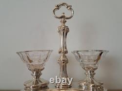 Salière Double, Argent Massif Et Cristal, Napoléon III, XIXe Siècle