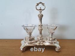 Salière Double, Argent Massif Et Cristal, Napoléon III, XIXe Siècle