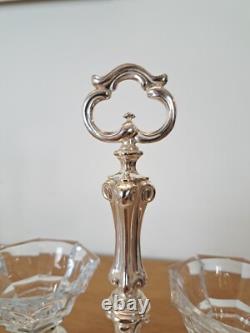 Salière Double, Argent Massif Et Cristal, Napoléon III, XIXe Siècle