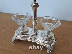 Salière Double, Argent Massif Et Cristal, Napoléon III, XIXe Siècle