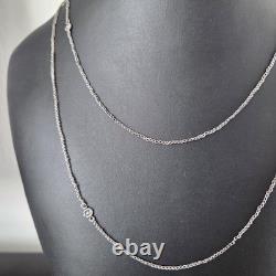 Sautoir Argent XIXè Ancien Long Collier 130 cm 19thC Silver Necklace