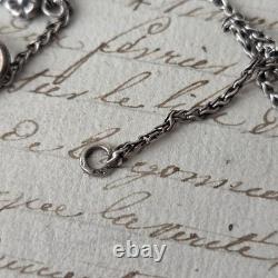 Sautoir Argent XIXè Ancien Long Collier 130 cm 19thC Silver Necklace